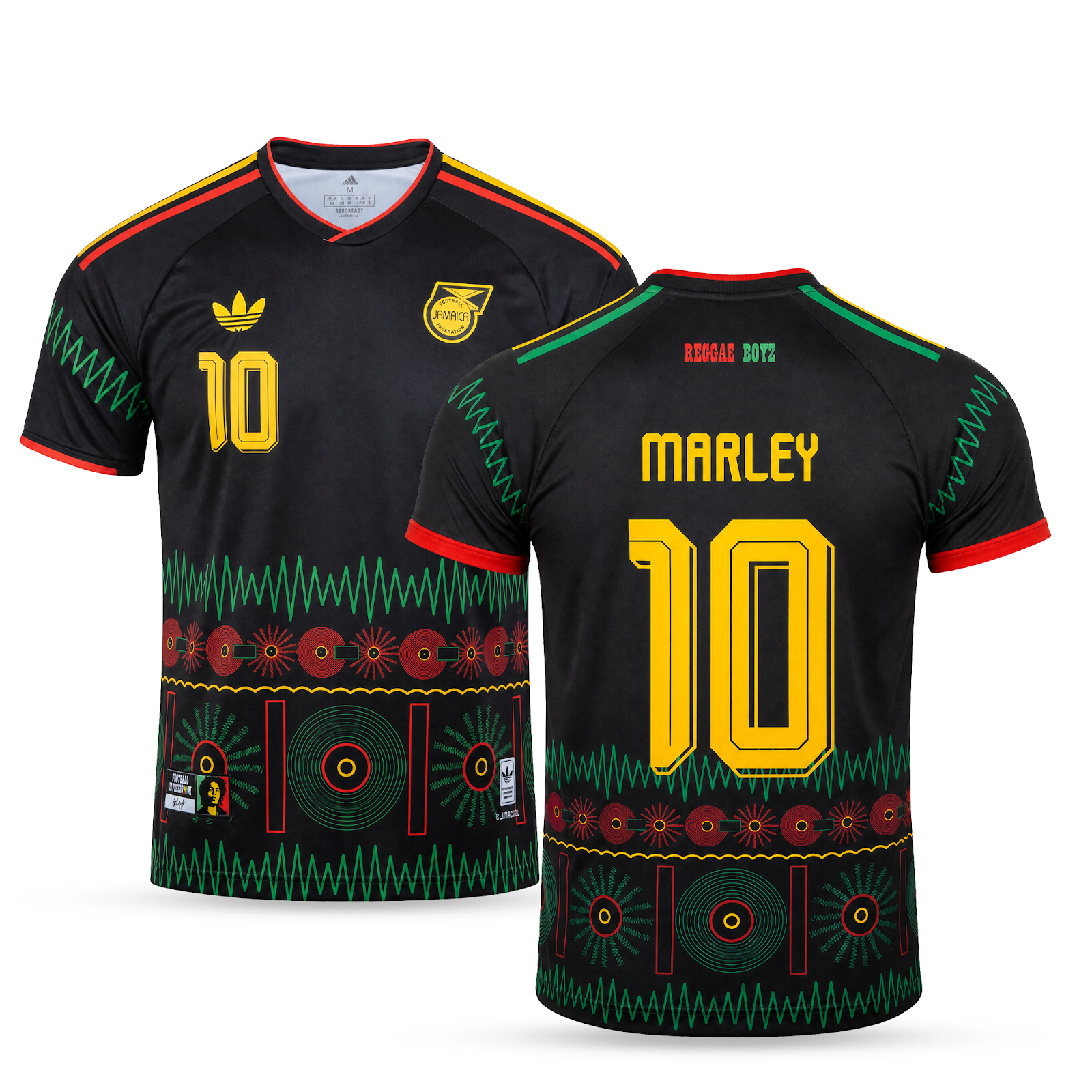 Jamajka Pánsky Futbalový Dres, Bob Marley. Bob Marley Edition, Čierny