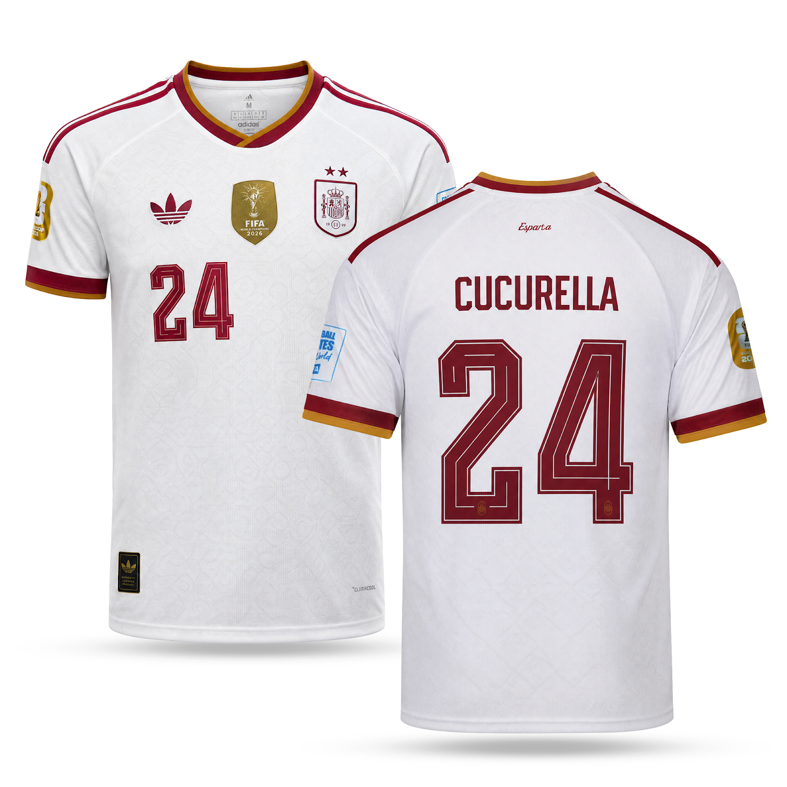Španielsko Pánsky Vonkajší Futbalový Dres, Cucurella. World Cup 2026