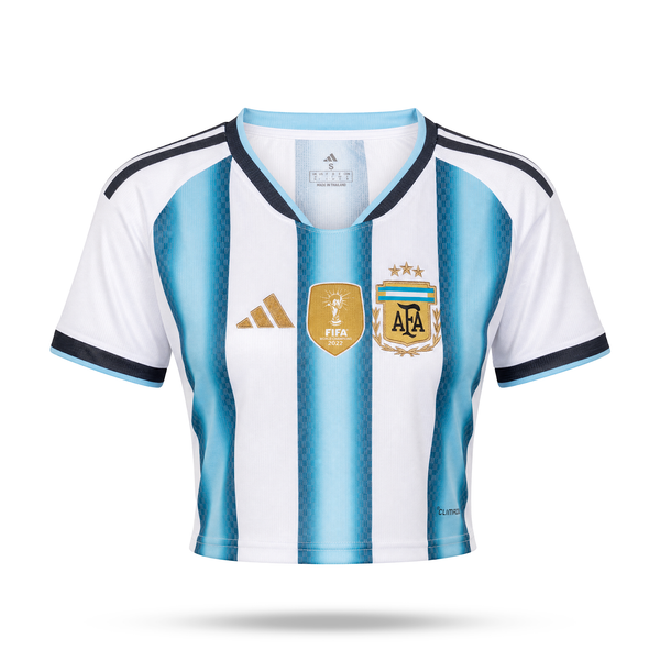 Argentína Dámsky Futbalový Krátky Top. World Cup 2026